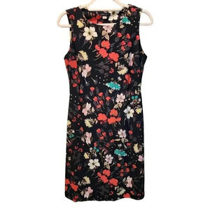 Tommy Hilfiger Women's Floral-Print Jersy Sheath Dress, Black/Multi Size 4